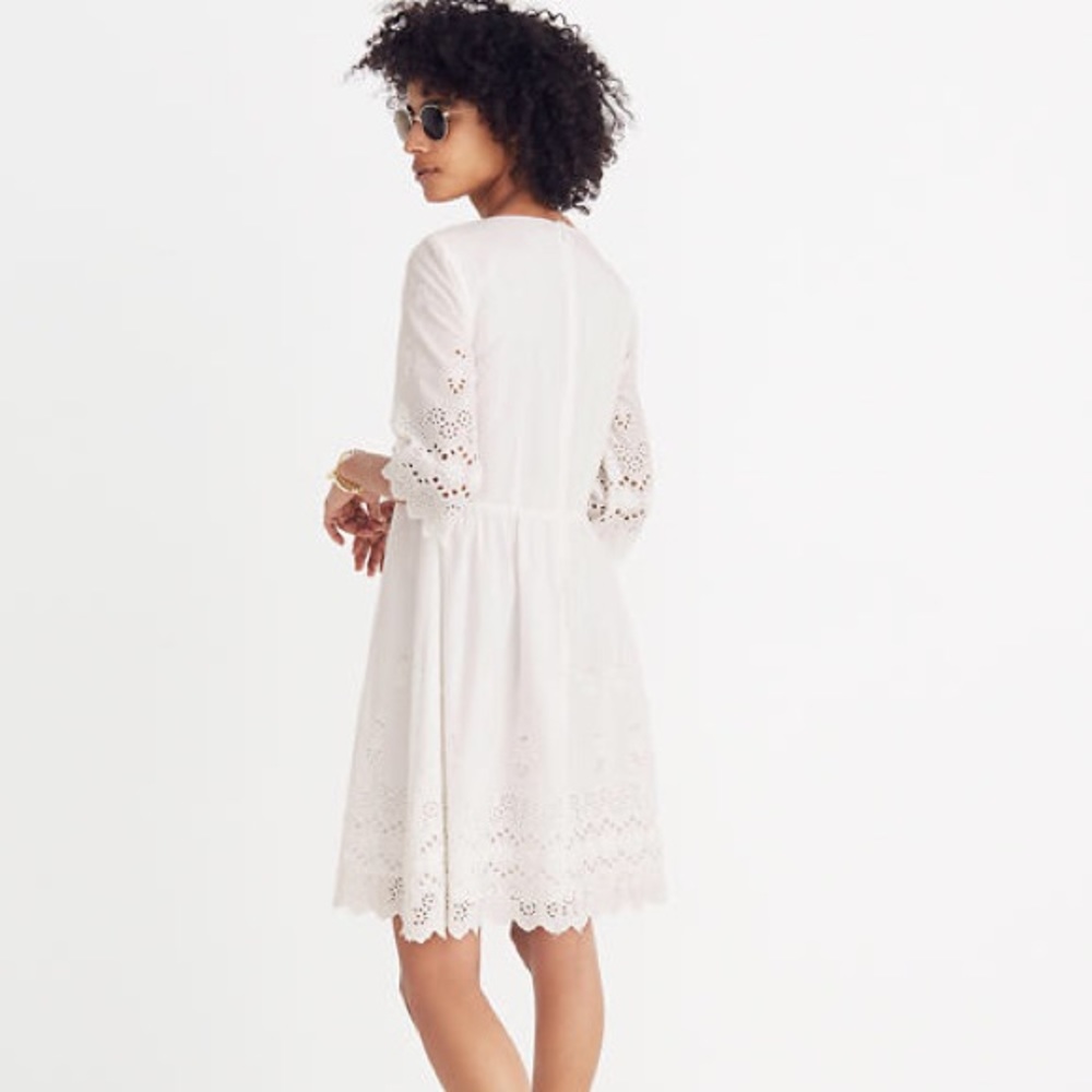 Madewell Eyelet Lattice Dress